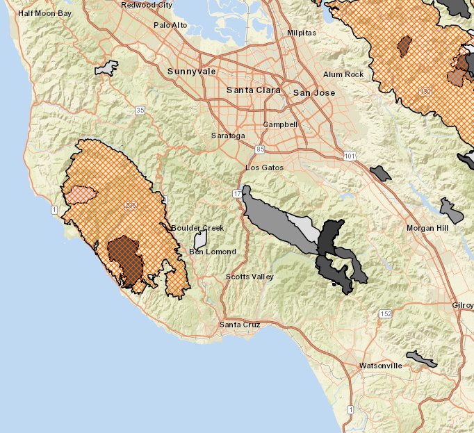 Map of fires since 1878